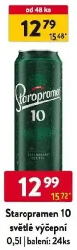 Qanto Staropramen 10 světlé výčepní nabídka