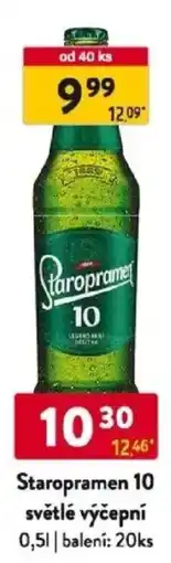 Qanto Staropramen 10 světlé výčepní nabídka