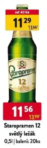 Qanto Staropramen 12 světlý ležák nabídka
