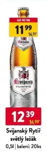 Qanto Svijanský Rytíř světlý ležák nabídka
