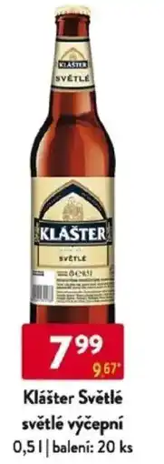 Qanto Klášter Světlé světlé výčepní nabídka