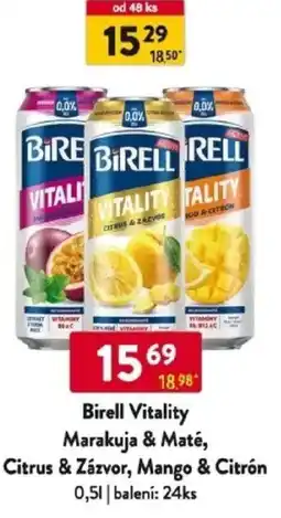 Qanto Birell Vitality Marakuja & Maté, Citrus & Zázvor, Mango & Citrón nabídka