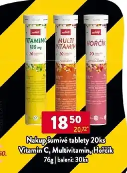 Qanto Nakup šumivé tablety 20ks Vitamin C, Multivitamin, Hořčík nabídka