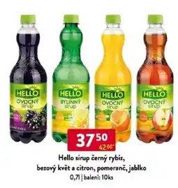 Qanto Hello sirup černý rybíz, bezový květ a citron, pomeranč, jablko nabídka