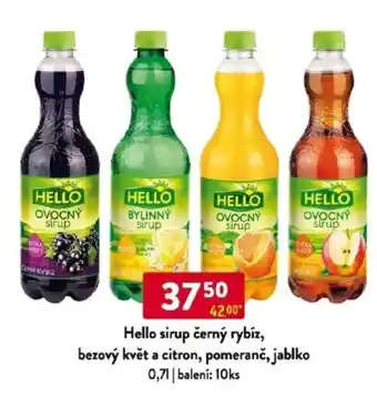 Qanto Hello sirup černý rybíz, bezový květ a citron, pomeranč, jablko nabídka