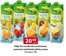 Qanto Hello Viva mandarinka, multivitamin, pomeranč, multivitamin jahoda, ananas nabídka