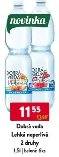 Qanto Dobrá voda Lehká neperlivá 2 druhy nabídka