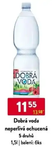 Qanto Dobrá voda neperlivá ochucená 5 druhů nabídka