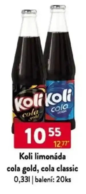Qanto Koli limonáda cola gold, cola classic nabídka