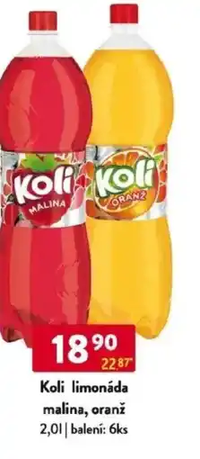 Qanto Koli limonáda malina, oranž nabídka
