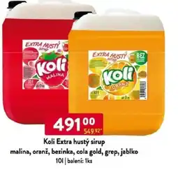 Qanto Koli Extra hustý sirup malina, oranž, bezinka, cola gold, grep, jablko nabídka