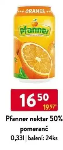 Qanto Pfanner nektar 50% pomeranč nabídka