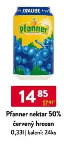 Qanto Pfanner nektar 50% červený hrozen nabídka