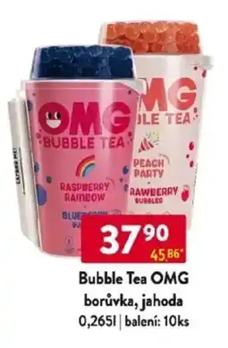 Qanto Bubble Tea OMG borůvka, jahoda nabídka