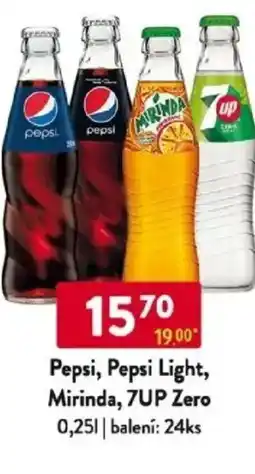Qanto Pepsi, Pepsi Light, Mirinda, 7UP Zero nabídka