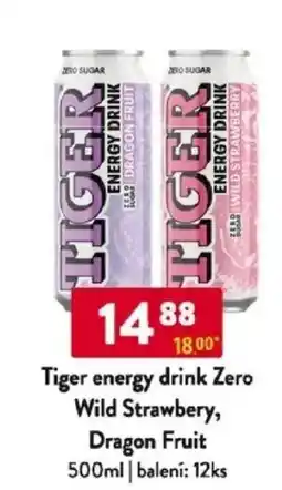 Qanto Tiger energy drink Zero Wild Strawbery, Dragon Fruit nabídka