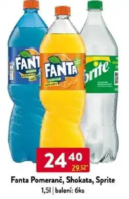 Qanto Fanta Pomeranč, Shokata, Sprite nabídka