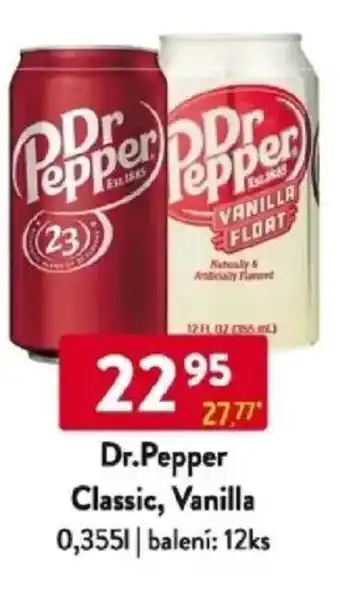 Qanto Dr.Pepper Classic, Vanilla nabídka