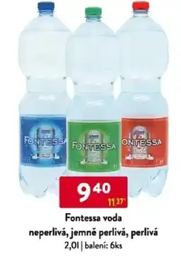 Qanto Fontessa voda neperlivá, jemně perlivá, perlivá nabídka