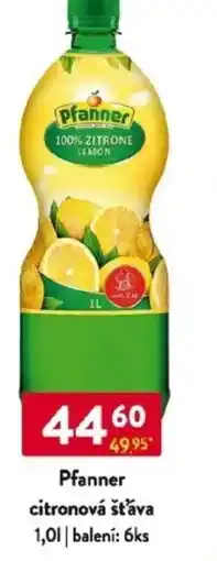 Qanto Pfanner citronová šťáva nabídka