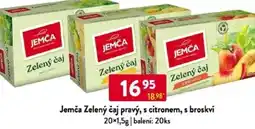 Qanto Jemča Zelený čaj pravý, s citronem, s broskvi nabídka