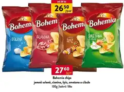 Qanto Bohemia chips jemně solené, slanina, špíz, smetana a cibule nabídka