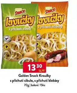 Qanto Golden Snack Kroužky s příchutí cibule, s příchutí klobásy nabídka