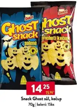 Qanto Snack Ghost sůl, kečup nabídka