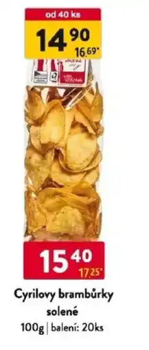 Qanto Cyrilovy brambůrky solené nabídka