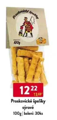 Qanto Proskovické špalíky sýrové nabídka