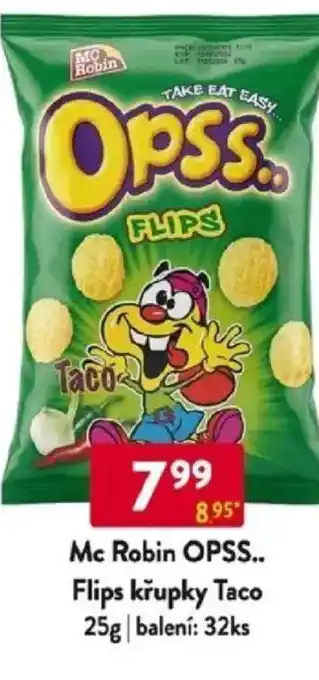 Qanto Mc Robin OPSS.. Flips křupky Taco nabídka