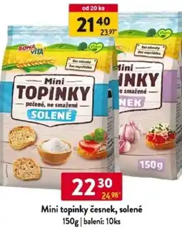 Qanto Mini topinky česnek, solené nabídka