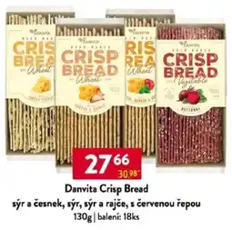 Qanto Danvita Crisp Bread sýr a česnek, sýr, sýr a rajče, s červenou řepou nabídka