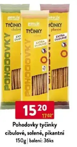 Qanto Pohodovky tyčinky cibulové, solené, pikantní nabídka