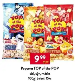 Qanto Popcorn TOP of the POP sůl, sýr, máslo nabídka