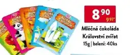 Qanto Mléčná čokoláda Království zvířat nabídka