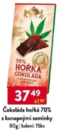 Qanto Čokoláda hořká 70% s konopnými semínky nabídka