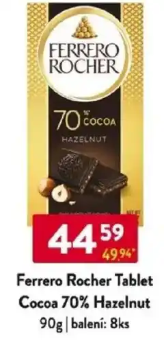 Qanto Ferrero Rocher Tablet Cocoa 70% Hazelnut nabídka