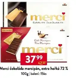 Qanto Merci čokoláda marcipán, extra hořká 72% nabídka