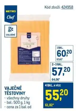 Makro VAJEČNÉ TĚSTOVINY nabídka