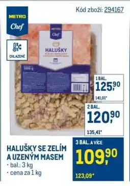 Makro Halušky se zelím a uzeným masem nabídka