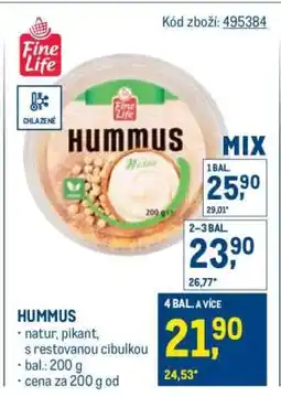 Makro HUMMUS nabídka