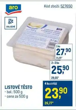 Makro Listové těsto nabídka