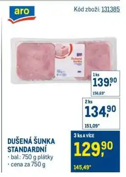 Makro Dušená šunka standardní nabídka