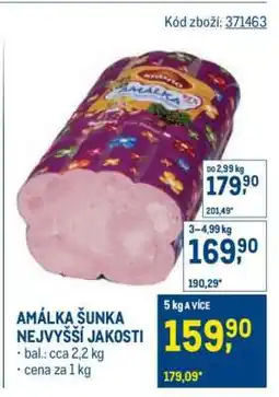 Makro Amálka šunka nejvyšší jakosti nabídka