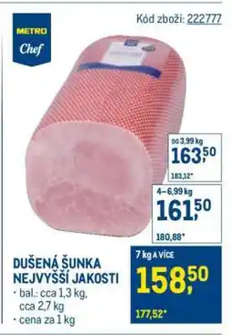 Makro Dušená šunka nejvyšší jakosti nabídka