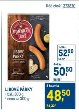 Makro Libové párky nabídka