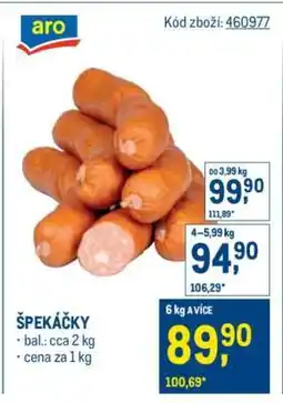 Makro ŠPEKÁČKY nabídka