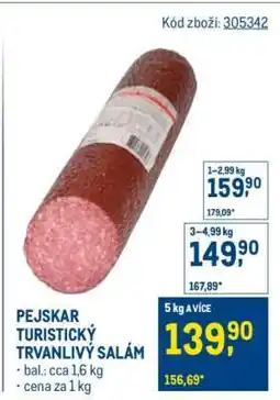 Makro PEJSKAR TURISTICKÝ TRVANLIVÝ SALÁM nabídka