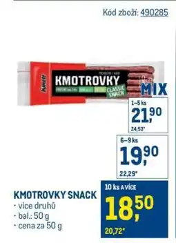 Makro Kmotrovky SNACK nabídka